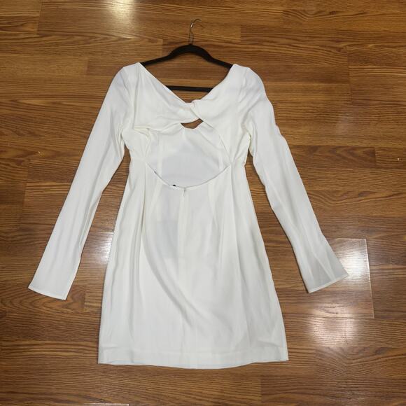 BLUMARINE Back Cut Out Mini Dress in black natural ivory IT 42 ( US 6) - Picture 11 of 14